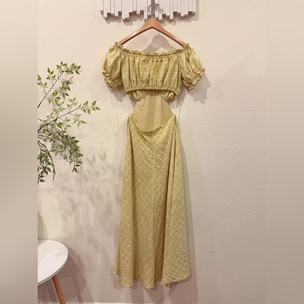 ASTR Arlina Midi Dress in Yellow Size Small NWT - Picture 6 of 6